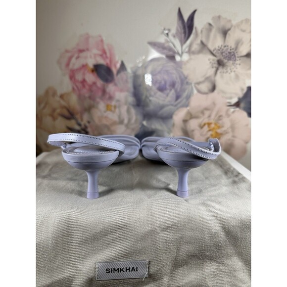 SIMKHAI Cedonia Stud Strappy Kitten Heel Sandal in Periwinkle Sky - Picture 8 of 11